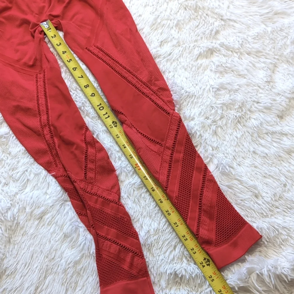 Soulcycle x Nux Red Quintessential Cutout Lasercut Active Leggings - Picture 11 of 11